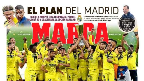 PORTADA | Marca: "El Madrid quiere a Mbappé, pero el PSG dirá 'no' y se activará la opción Haaland"