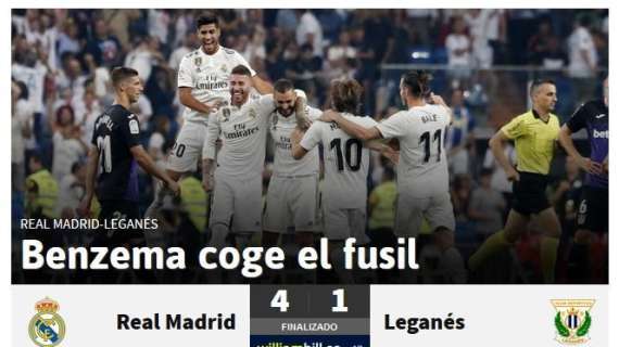 AS destaca al hombre del partido: "Benzema coge el fusil"