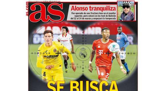 PORTADA - As: "Se busca central: el Madrid se mueve ante la posible salida de Ramos"