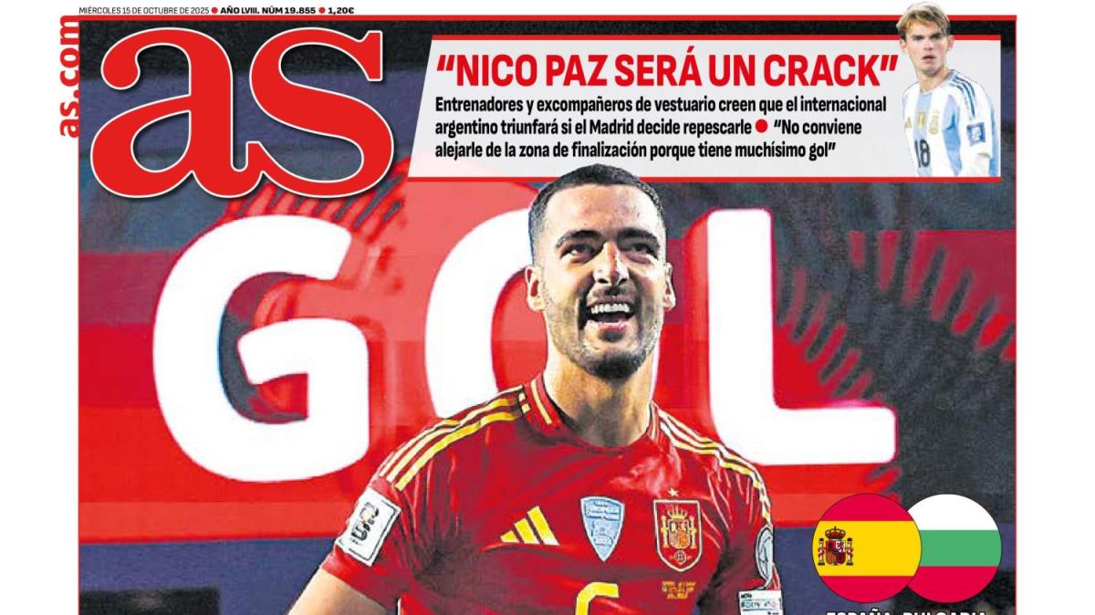 AS saca en primera plana el futuro de Nico Paz en el Real Madrid