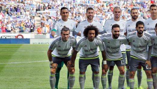 El Madrid mostró su apoyo para los refugiados