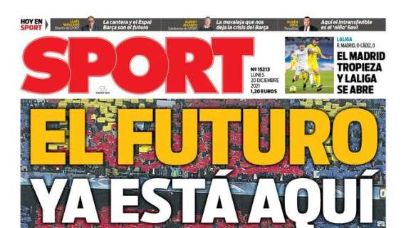 PORTADA | Sport: “El Madrid tropieza y LaLiga se abre”