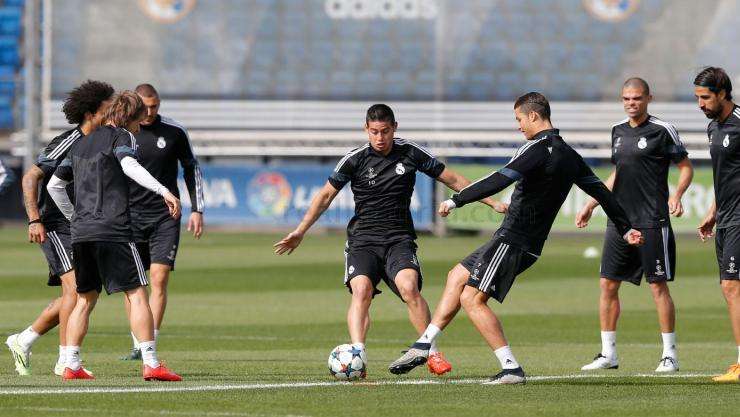 El Real Madrid termina de preparar el derbi de Champions