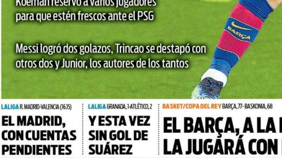 PORTADA - Sport: "El Madrid, con cuentas pendientes"