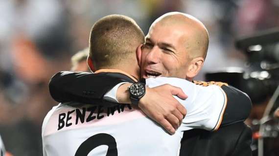 Zidane: "Me alegro por los goles de Cristiano y Benzema"