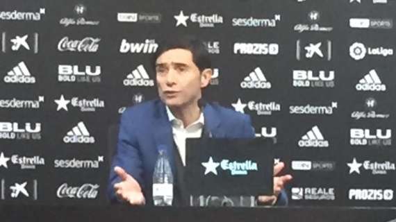 Marcelino en rueda de prensa: "La pegada del Madrid decide el partido"