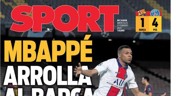 PORTADA - Sport: "Mbappé arrolla al Barça"