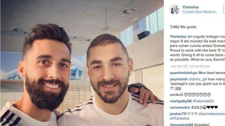 Arbeloa presume de Benzema