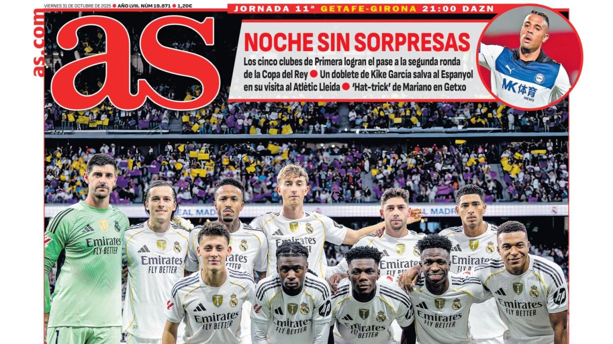 AS destaca en primera plana "el Madrid más joven"