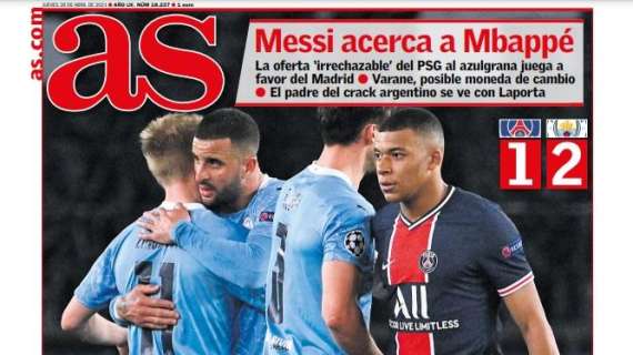 PORTADA | As: “Messi acerca a Mbappé"