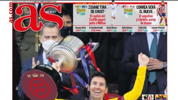 PORTADA - AS: "Zidane tira de Chust"
