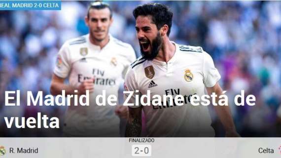 Marca destaca el retorno de Zizou: "Vuelve el Madrid de Zidane"