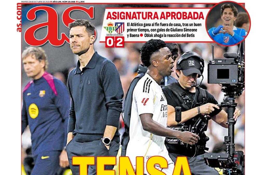 AS abre portada con la "tensa felicidad" del Real Madrid