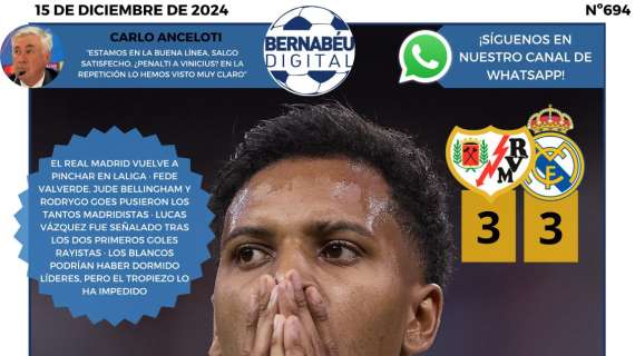 El empate del Real Madrid, protagonista en la portada de Bernabéu Digital