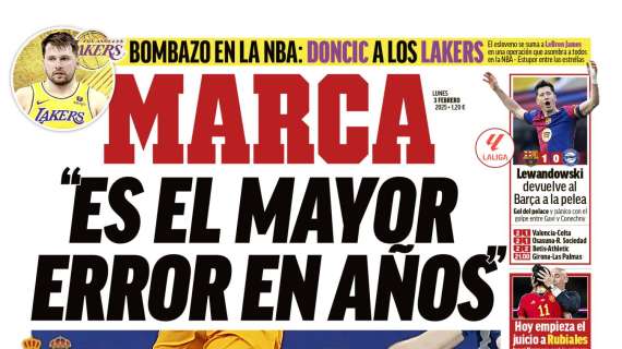 El clamor de los árbitros, en la portada de Marca: "Es el mayor error en años"