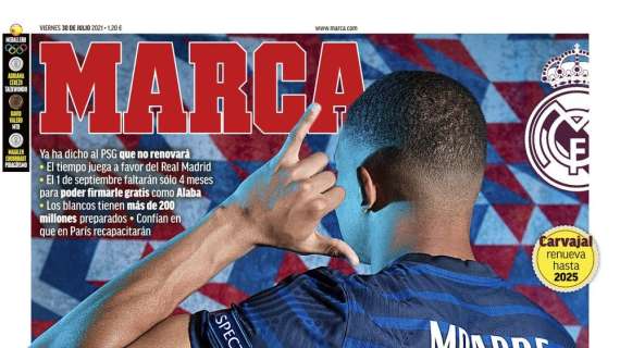 PORTADA | Marca: "Cuenta atrás para Mbappé"