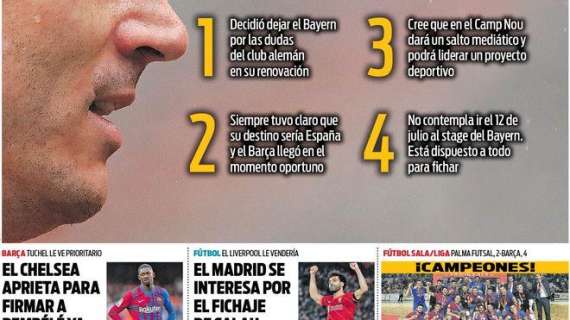 PORTADA | Sport: "El Madrid se interesa por el fichaje de Salah"