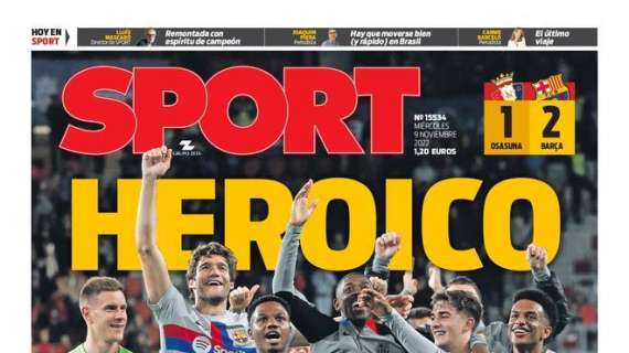 PORTADA | Sport: "Heroico: un equipo con mayúsculas, líder en Navidad"