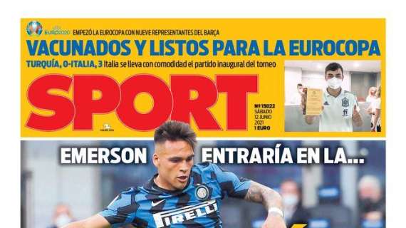 PORTADA | Sport: "Emerson entraría en la operación Lautaro"