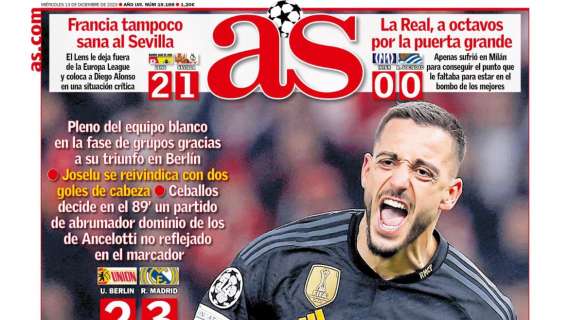 PORTADA | AS: "Un Madrid perfecto"