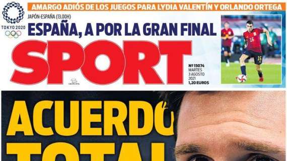 PORTADA | Sport: "Acuerdo total Barça - Messi"