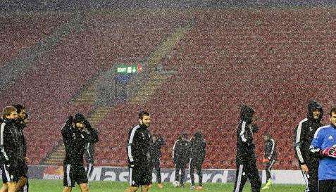 Última sesión antes del duelo ante el Liverpool