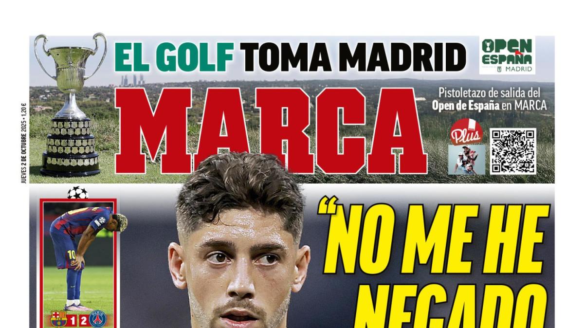 Marca abre portada con Valverde: "No me he negado a jugar"