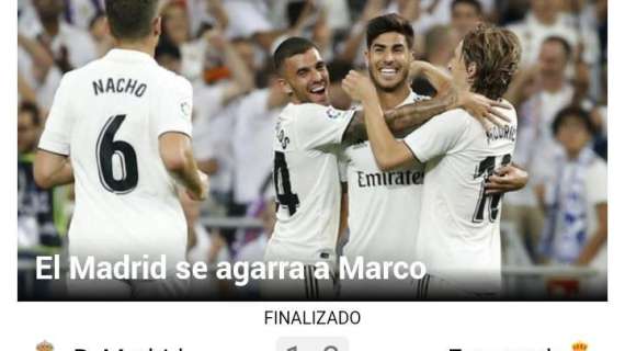 Marca: "El Madrid se agarra a Marco"