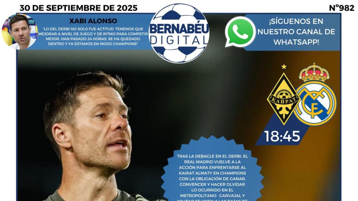 La previa del Kairat Almaty - Real Madrid, en la portada BD