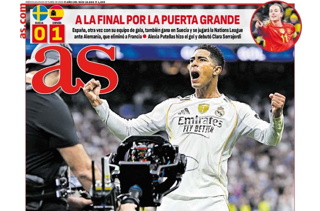 AS saca en primera plana la vuelta del mejor Bellingham