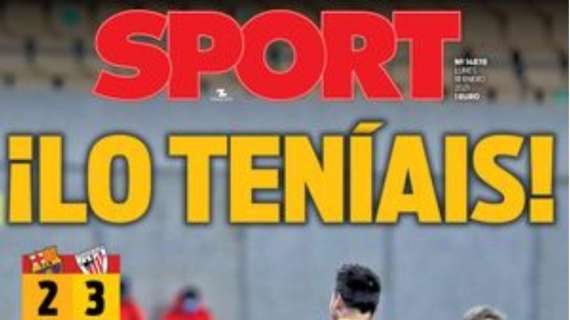 PORTADA - Sport: "¡Lo teníais!"