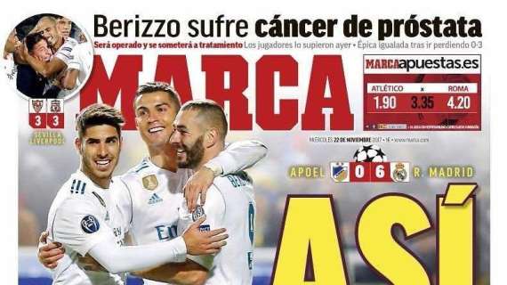 PORTADA - Marca, el Madrid vuelve a su ser: "Así"