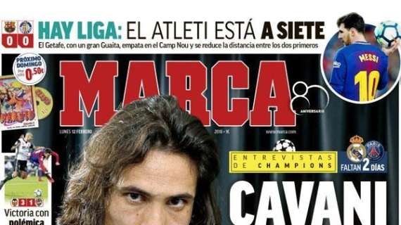 PORTADA - Marca avisa: "Cavani apunta al Bernabéu"