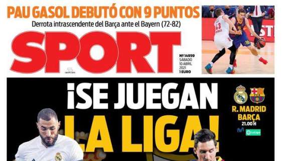 PORTADA - Sport: "Se juegan la Liga" 