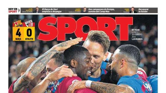 PORTADA | Sport, con la victoria del Barça: "¡Lanzados!"