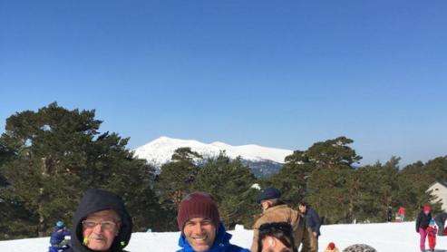 Zidane desconecta en la nieve
