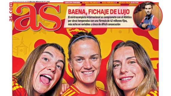 El debut de España en la Eurocopa femenina, en la portada de AS