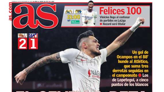 PORTADA | As: "El Sevilla reta al Madrid"