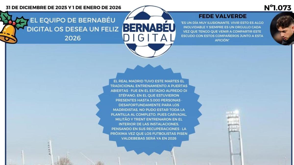 Bernabéu Digital despide el año en portada con la fiesta en el Di Stéfano