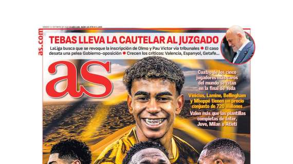 AS destaca en su portada a las estrellas de la Supercopa: "Lujo asiático"