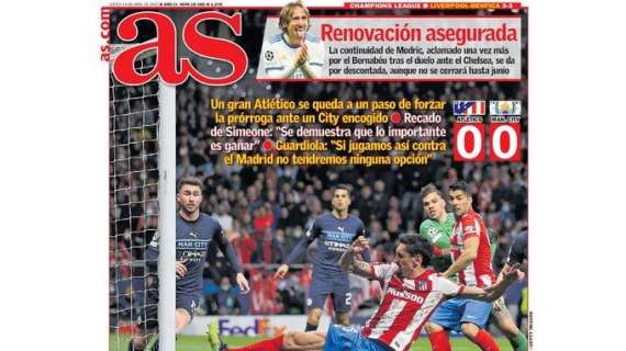 PORTADA | As: "Modric, renovación asegurada"