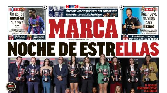 PORTADA | Marca: "Noche de estrellas. Una nueva reválida para Hazard"