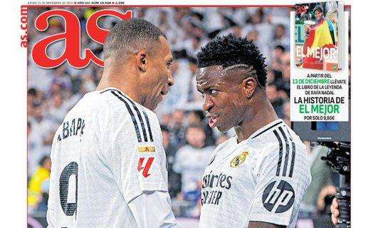 La portada de As abre con la sociedad Mbappé - Vinicius