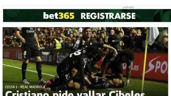 AS: "Cristiano pide vallar Cibeles"