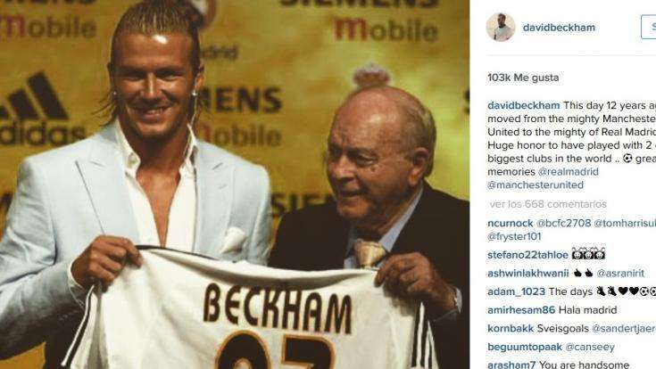 Beckham se acuerda de su fichaje por el Madrid