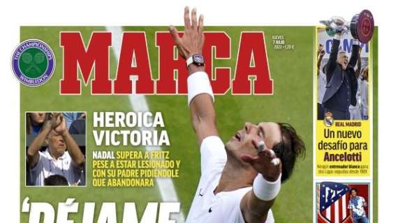 PORTADA | Marca, Nadal: "Déjame jugar un poco más, papá"