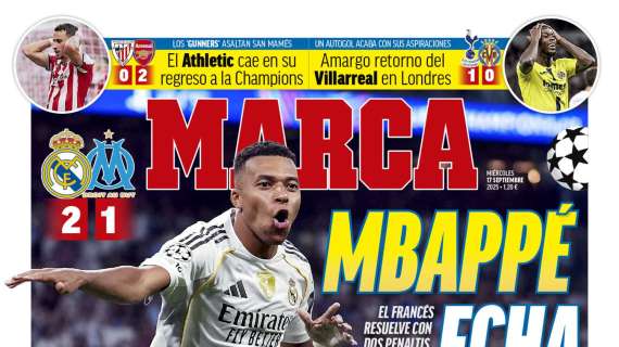 Marca destaca el doblete de Mbappé en su portada