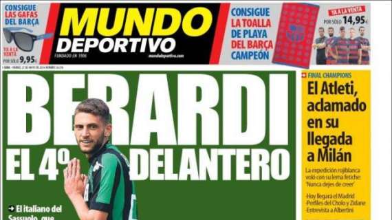 Portada Mundo Deportivo: Berardi, el cuarto delantero