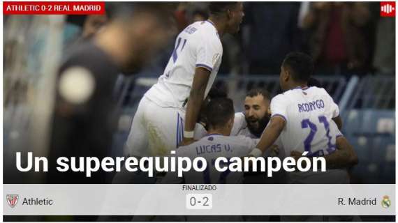 Marca también destaca al Real Madrid: "Superequipo campeón"