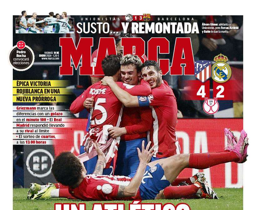 PORTADA | Marca: "Un Atlético gigante"